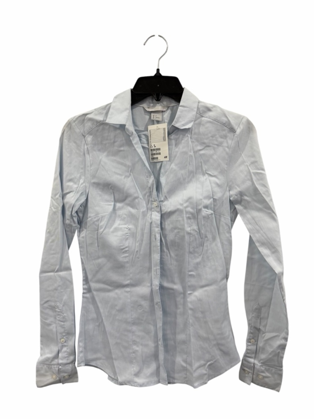 H&M Pale Blue Collared Button-Front Shirt